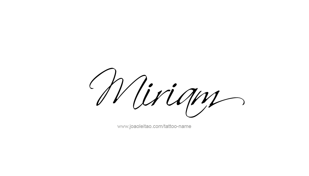 Tattoo Design Name Miriam