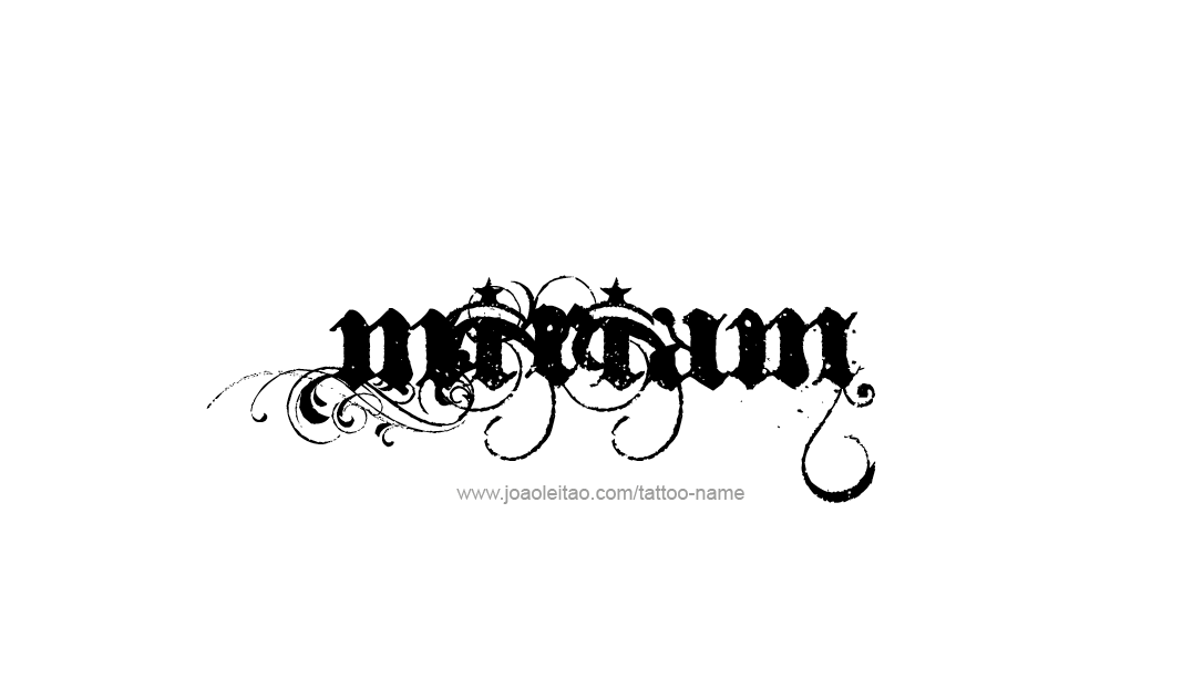 Tattoo Design Name Miriam