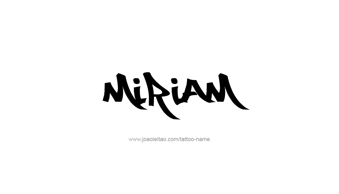 Tattoo Design Name Miriam