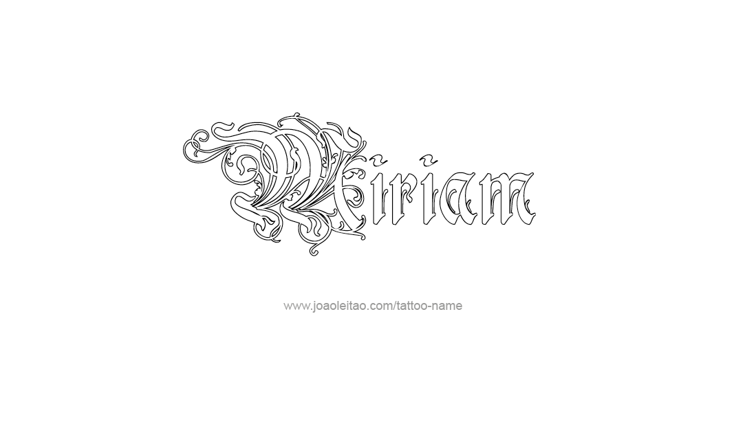 Tattoo Design Name Miriam