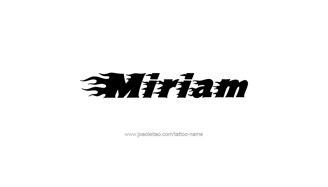 Tattoo Design Name Miriam