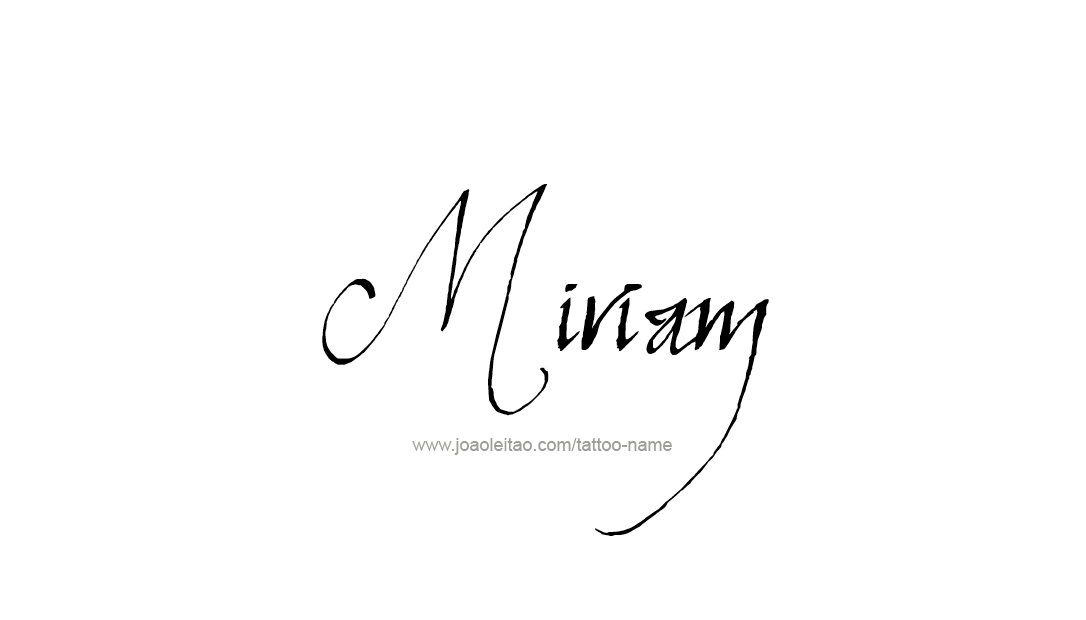Tattoo Design Name Miriam
