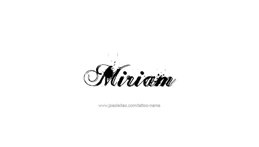 Tattoo Design Name Miriam