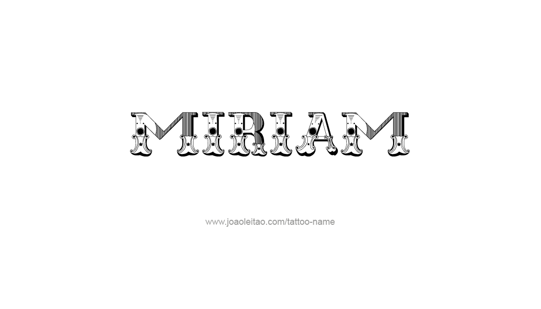 Tattoo Design Name Miriam