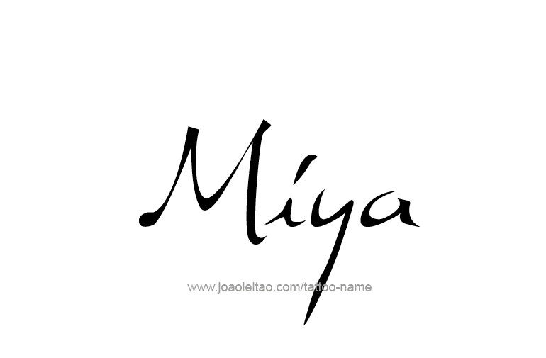 Tattoo Design Name Miya