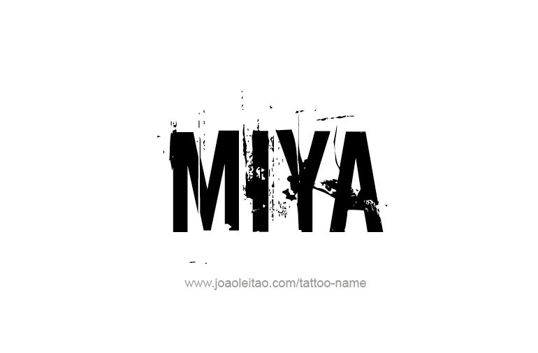 Tattoo Design Name Miya