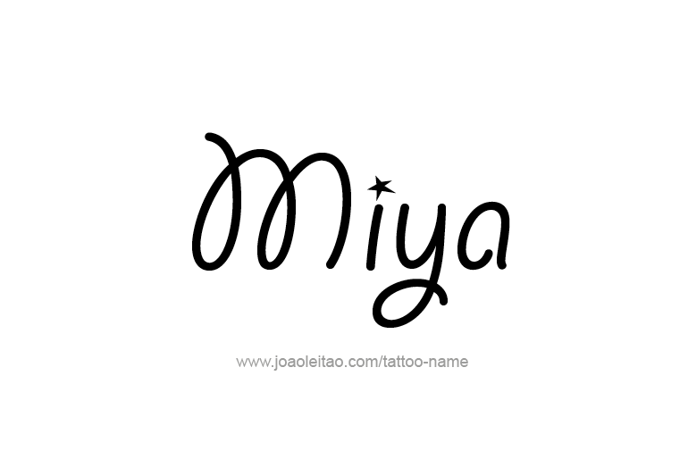 Tattoo Design Name Miya