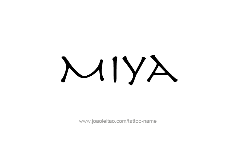 Tattoo Design Name Miya