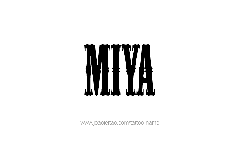 Tattoo Design Name Miya