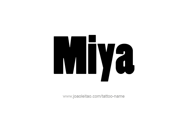 Tattoo Design Name Miya