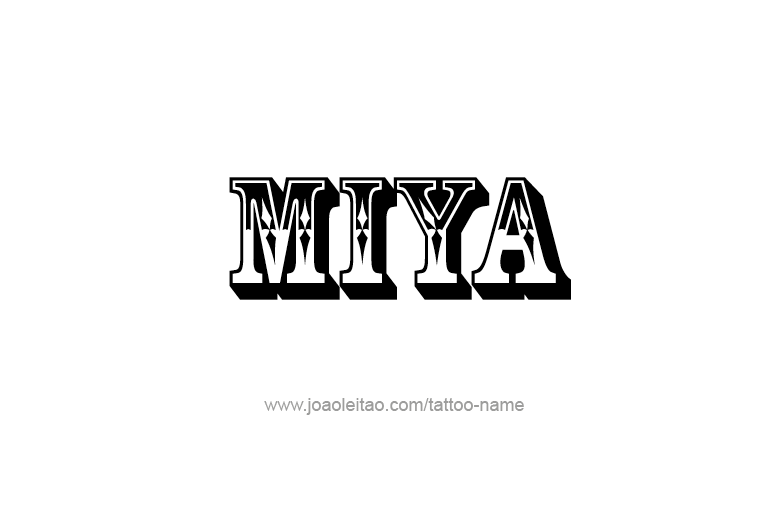 Tattoo Design Name Miya