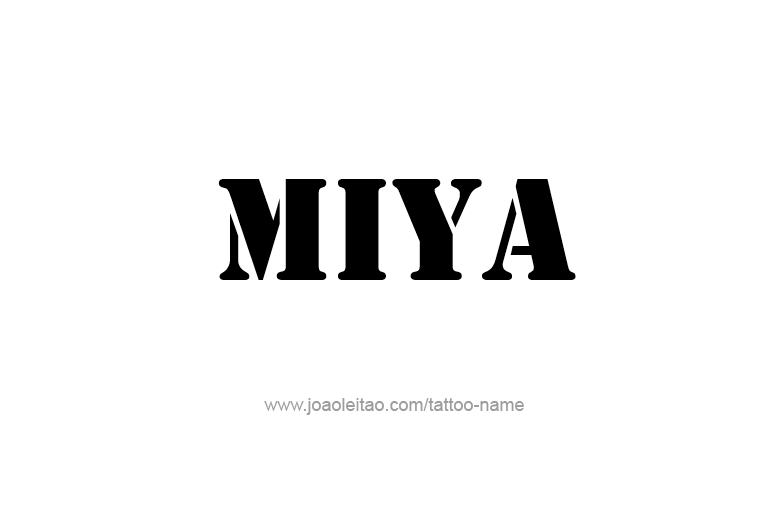 Tattoo Design Name Miya