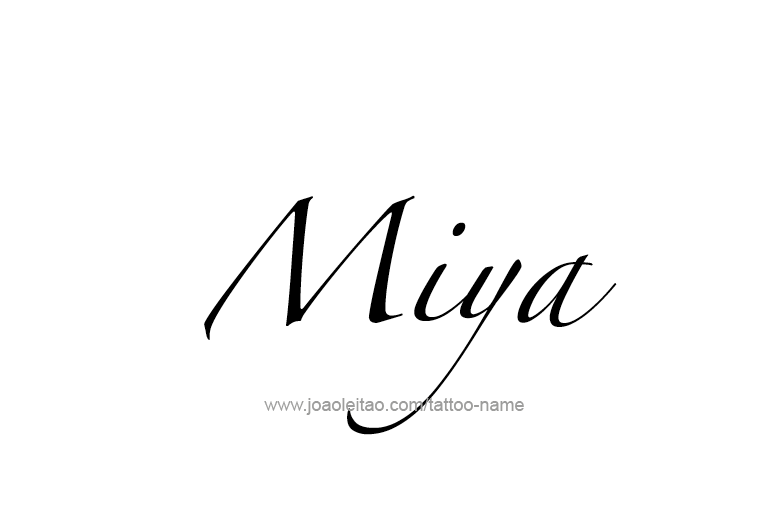 Tattoo Design Name Miya