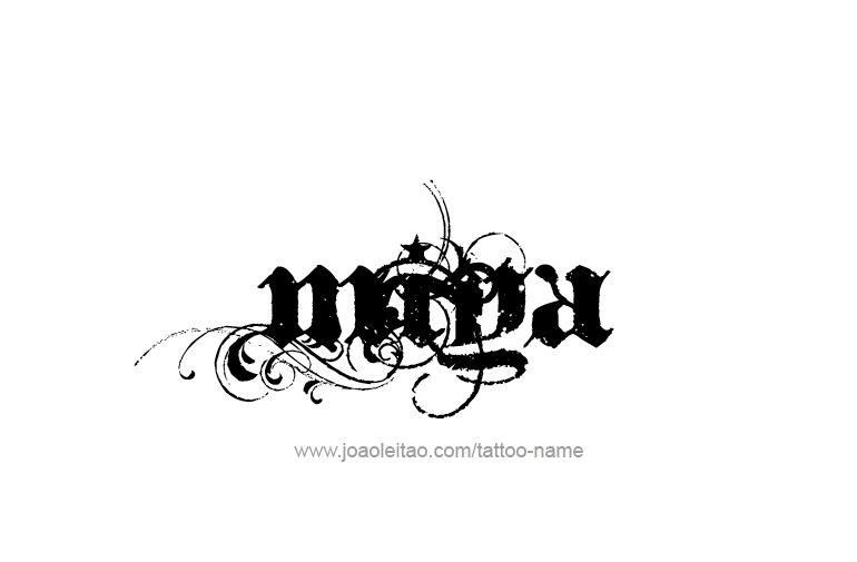 Tattoo Design Name Miya