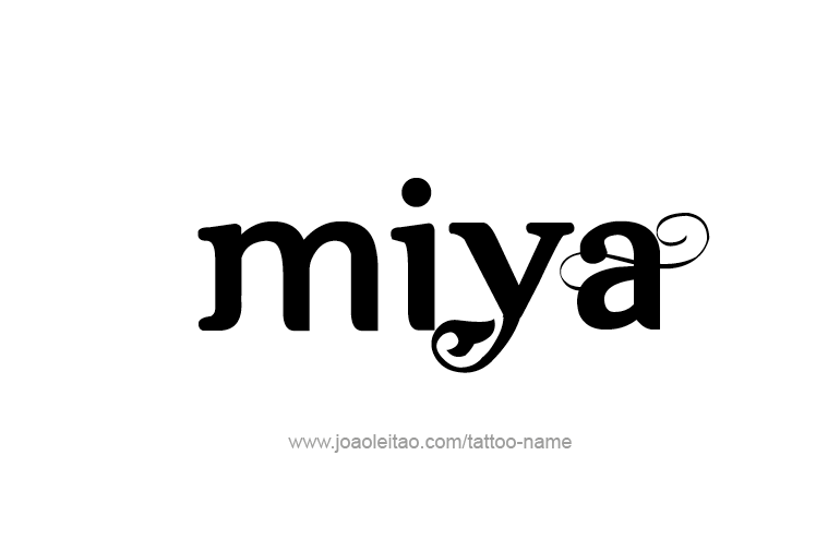 Tattoo Design Name Miya