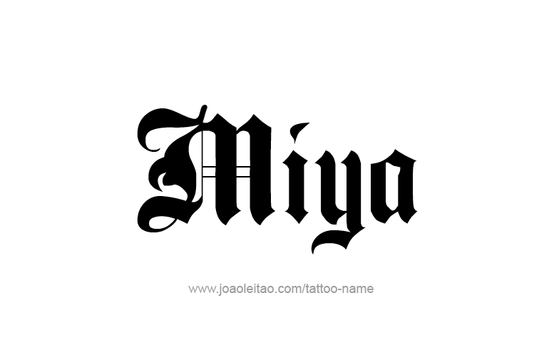 Tattoo Design Name Miya