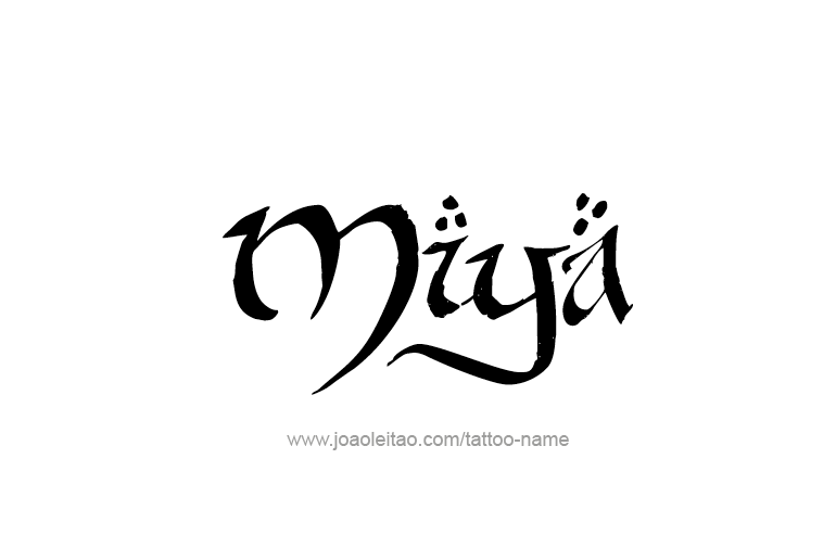 Tattoo Design Name Miya