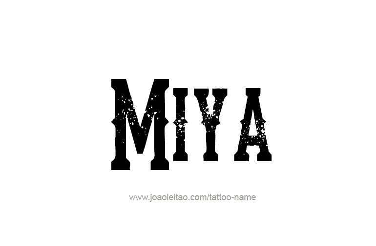 Tattoo Design Name Miya