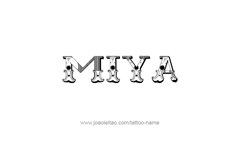 Tattoo Design Name Miya