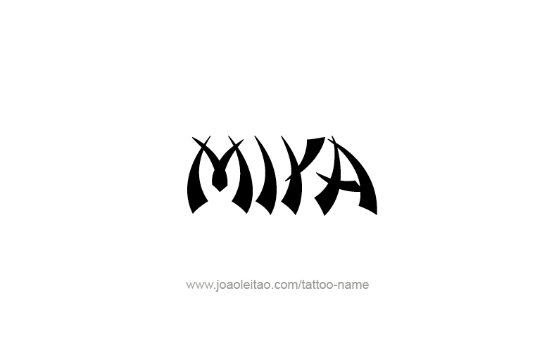 Tattoo Design Name Miya