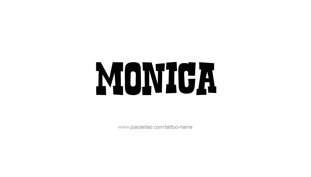 Tattoo Design Name Monica