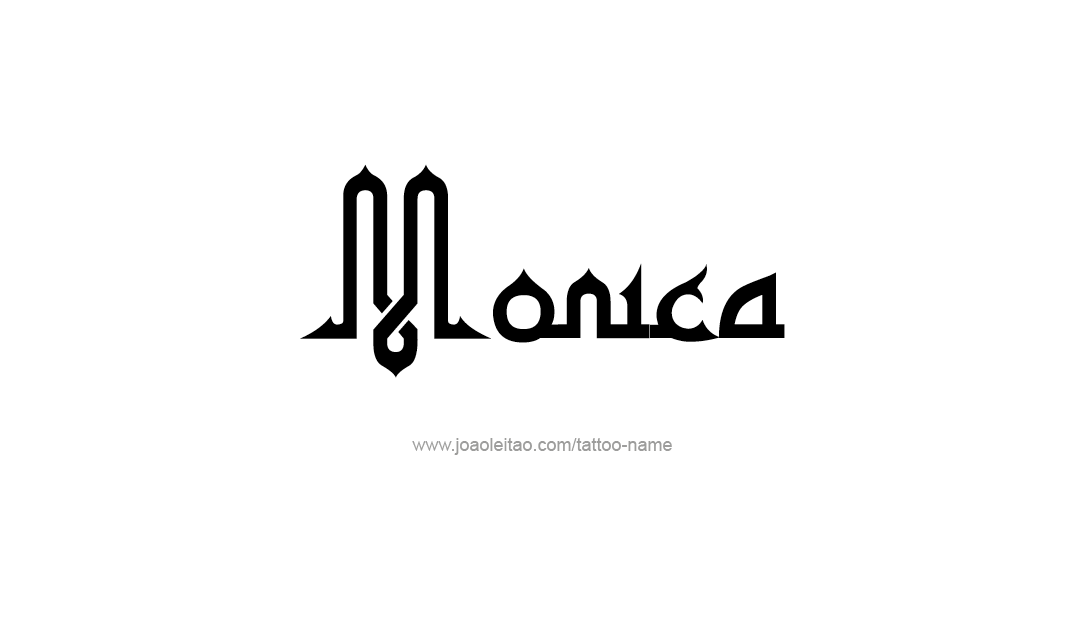 Tattoo Design Name Monica