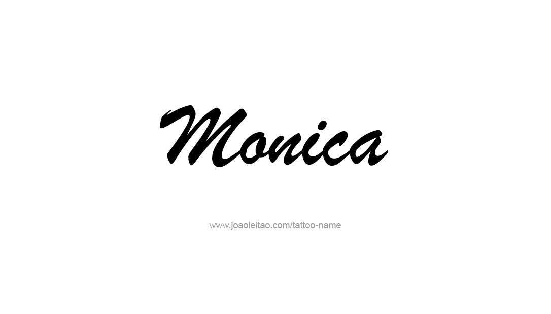 Tattoo Design Name Monica