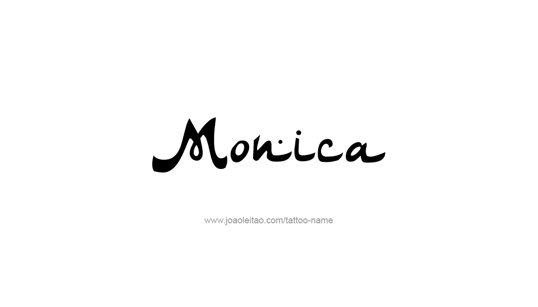 Tattoo Design Name Monica