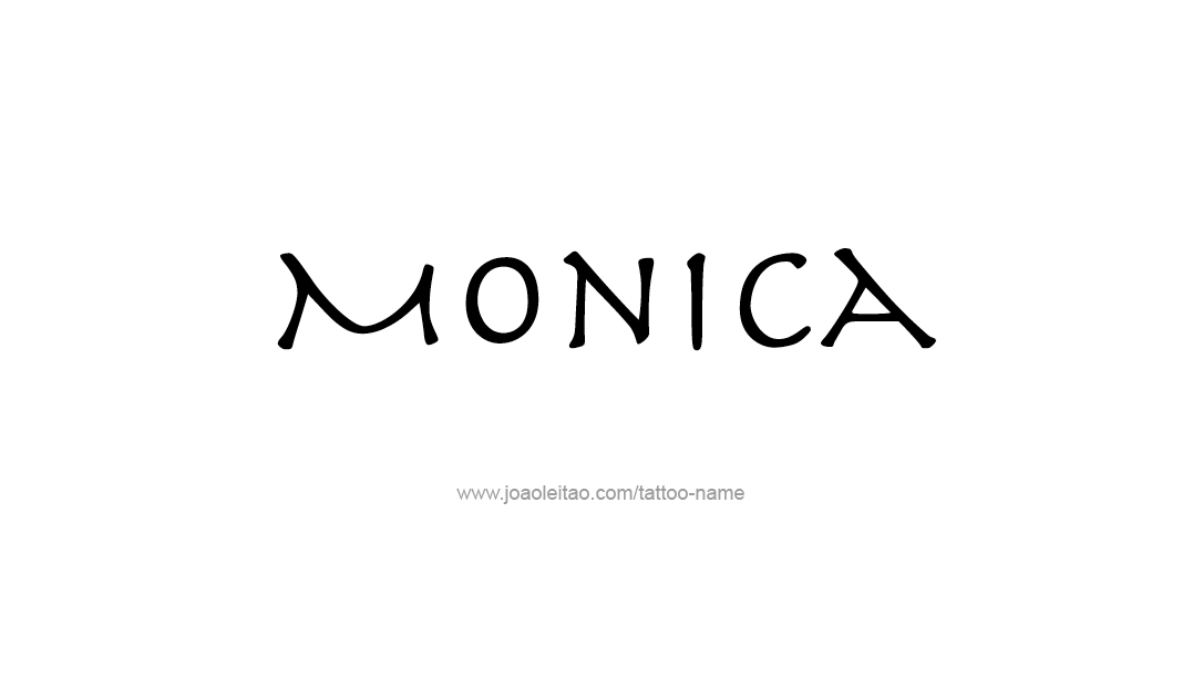 Monica Name Tattoo Designs