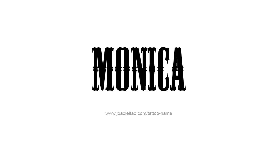 Tattoo Design Name Monica