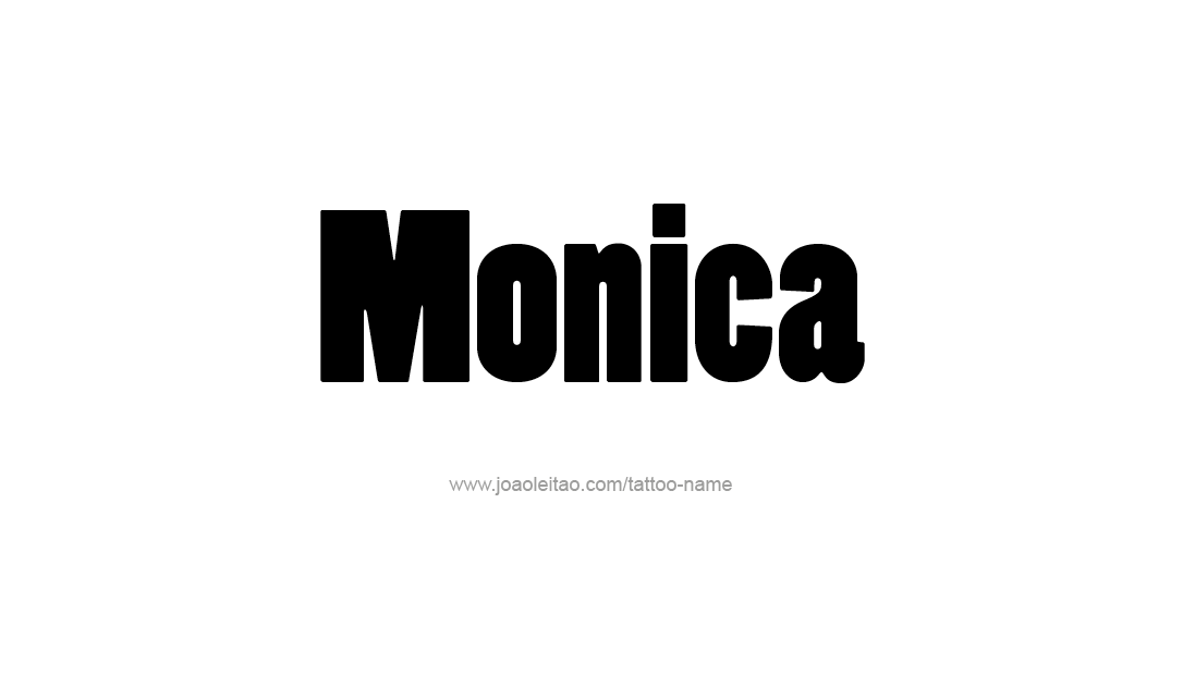 Tattoo Design Name Monica