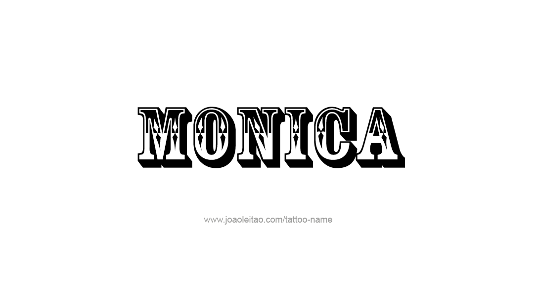 Tattoo Design Name Monica