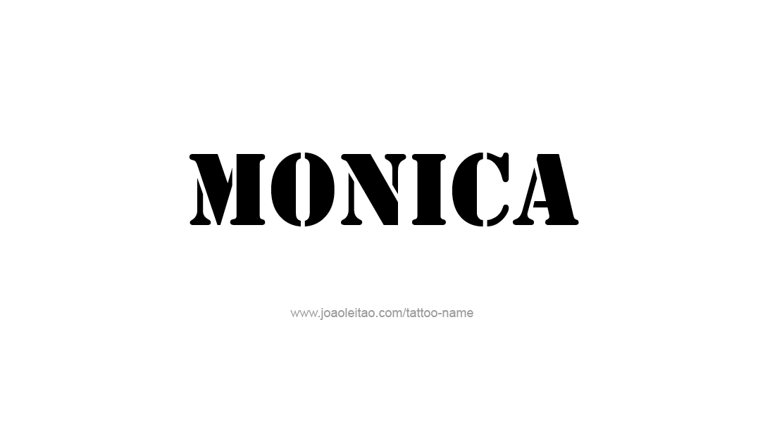 Tattoo Design Name Monica