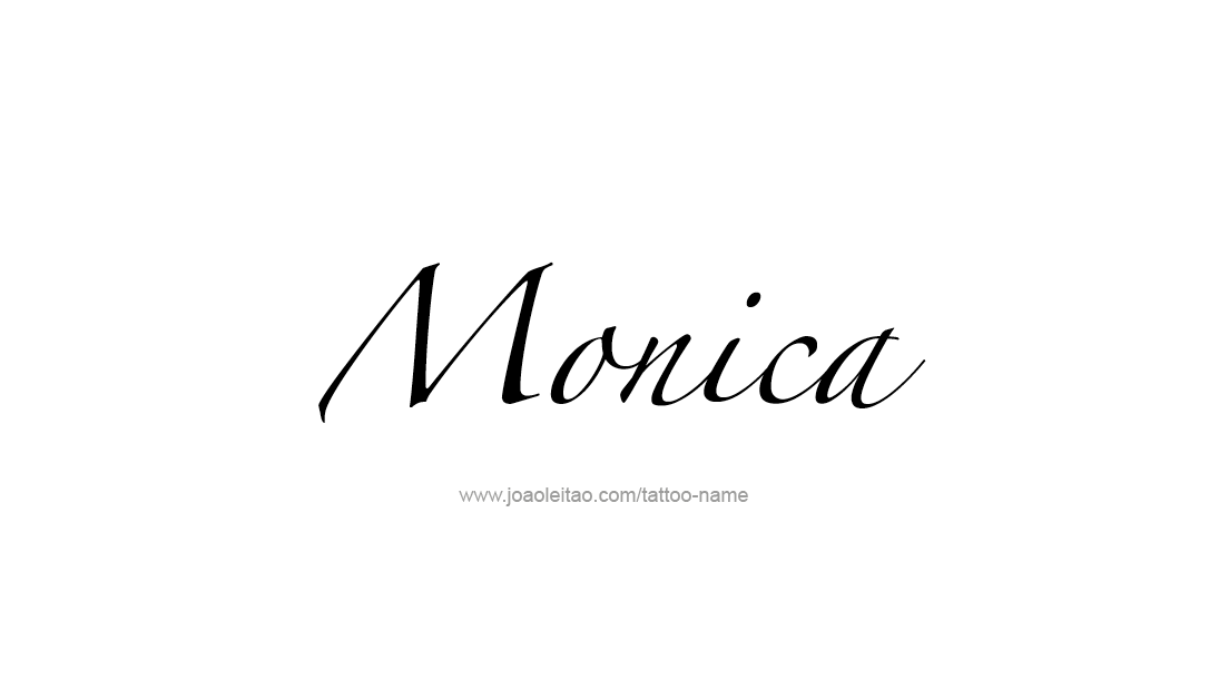 Tattoo Design Name Monica