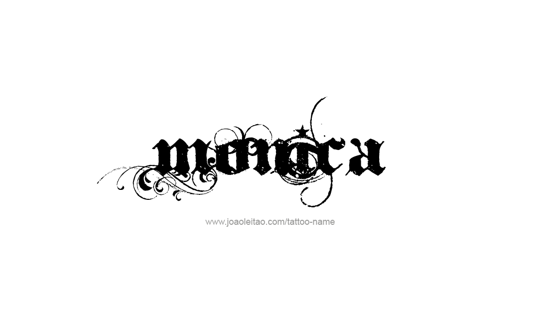 Tattoo Design Name Monica