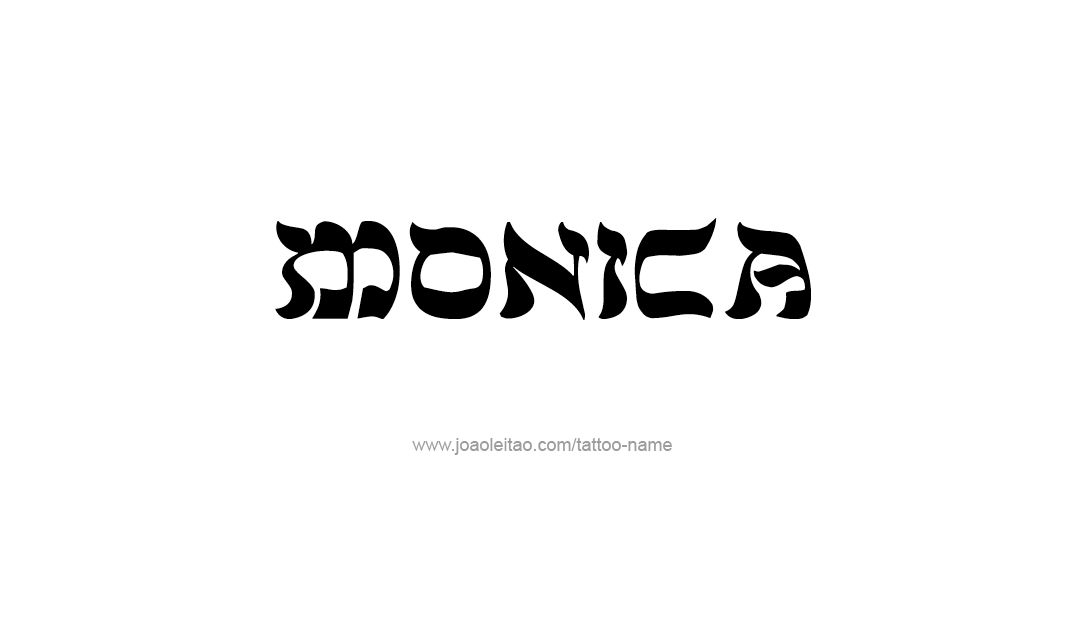 Tattoo Design Name Monica