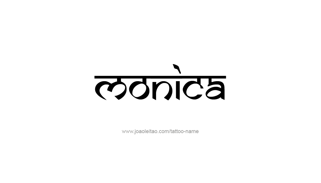 Tattoo Design Name Monica