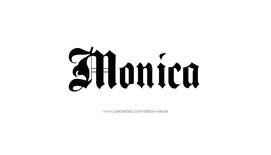 Tattoo Design Name Monica