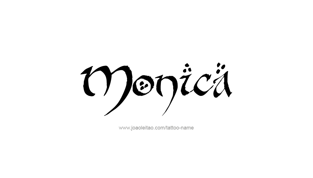 Tattoo Design Name Monica