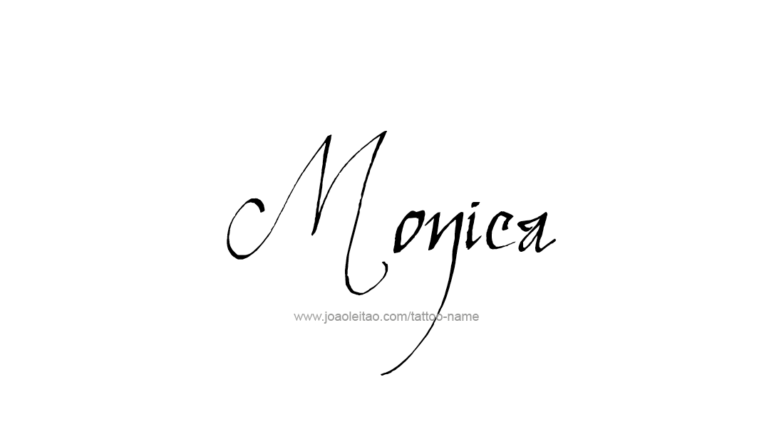 Tattoo Design Name Monica