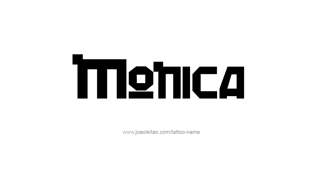 Tattoo Design Name Monica