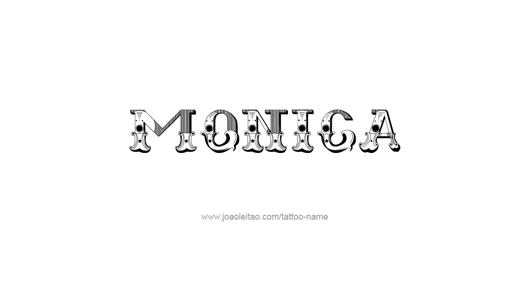 Tattoo Design Name Monica