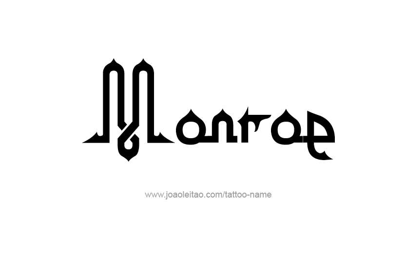 Tattoo Design Name Monroe