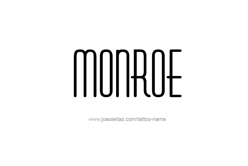 Tattoo Design Name Monroe