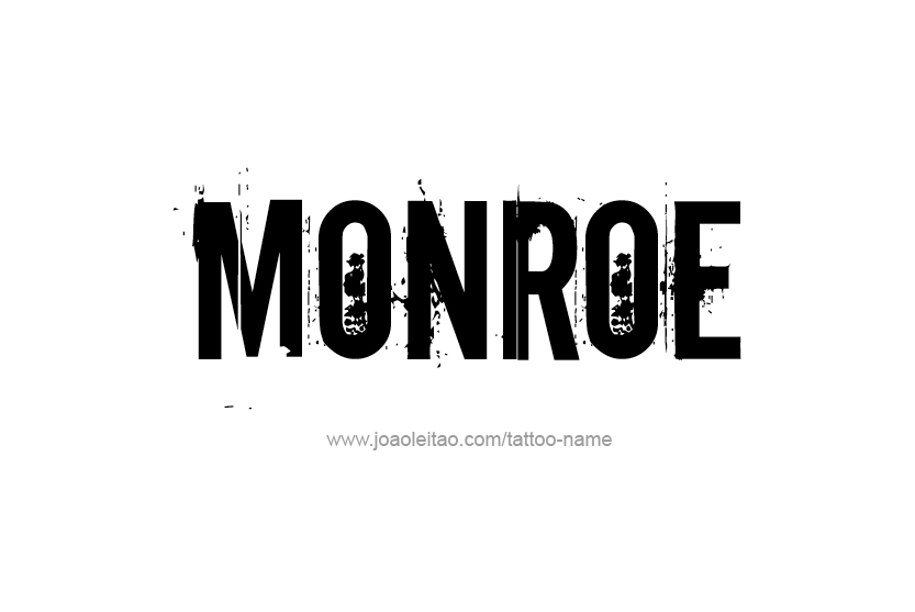 Tattoo Design Name Monroe