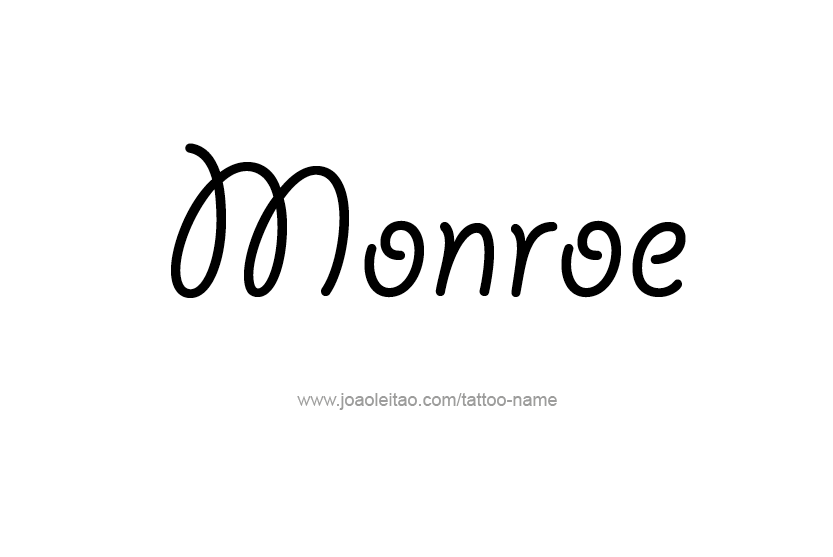 Tattoo Design Name Monroe