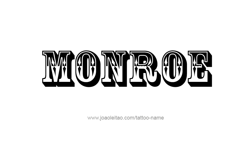 Tattoo Design Name Monroe