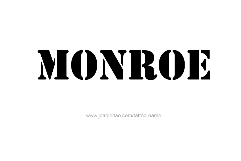 Tattoo Design Name Monroe