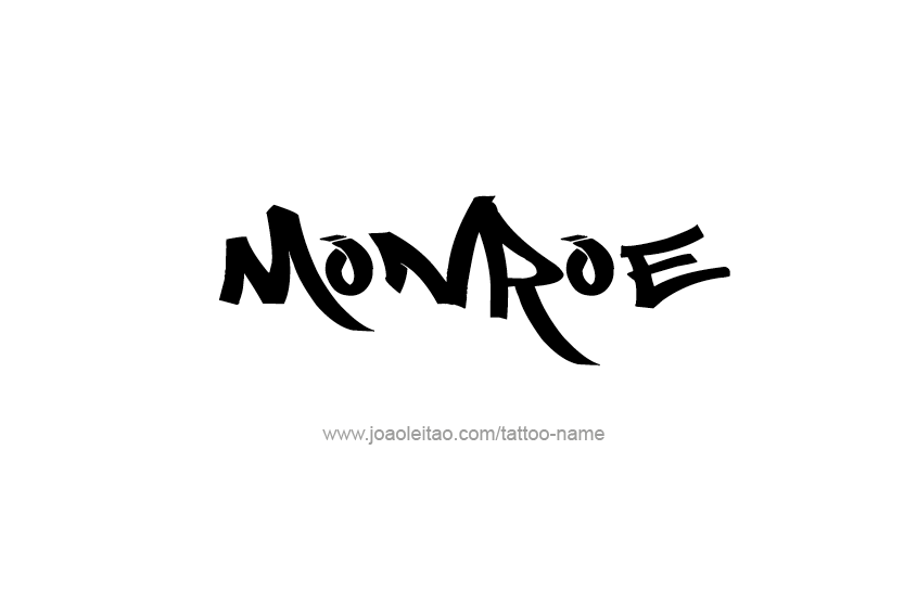 Tattoo Design Name Monroe