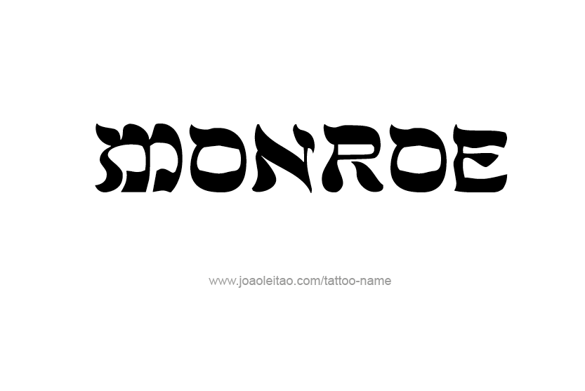 Tattoo Design Name Monroe